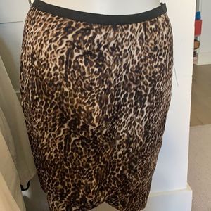 NWT Worthington Animal Print Faux-Wrap Skirt